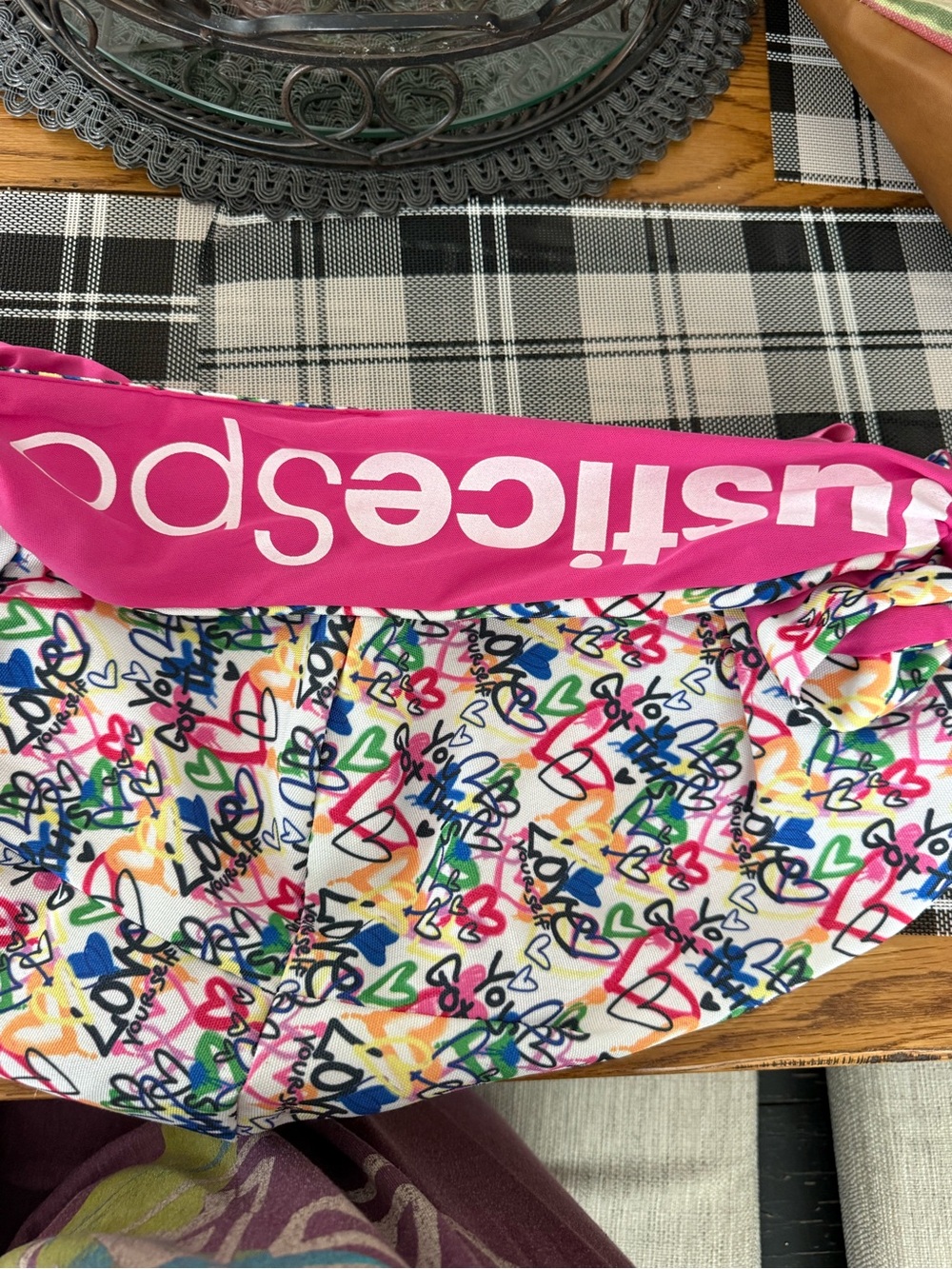 Graffiti Love Yourself Sport Sling Nylon Bag - Picture 2 of 12